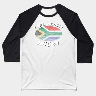 South African Rugby & South Africa Flag Baseball T-Shirt